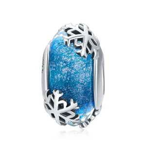 (imagine pentru) Pandora Style Charm de Argint cu Fulgi de Zăpadă Înghețați de Iarnă - SCC862