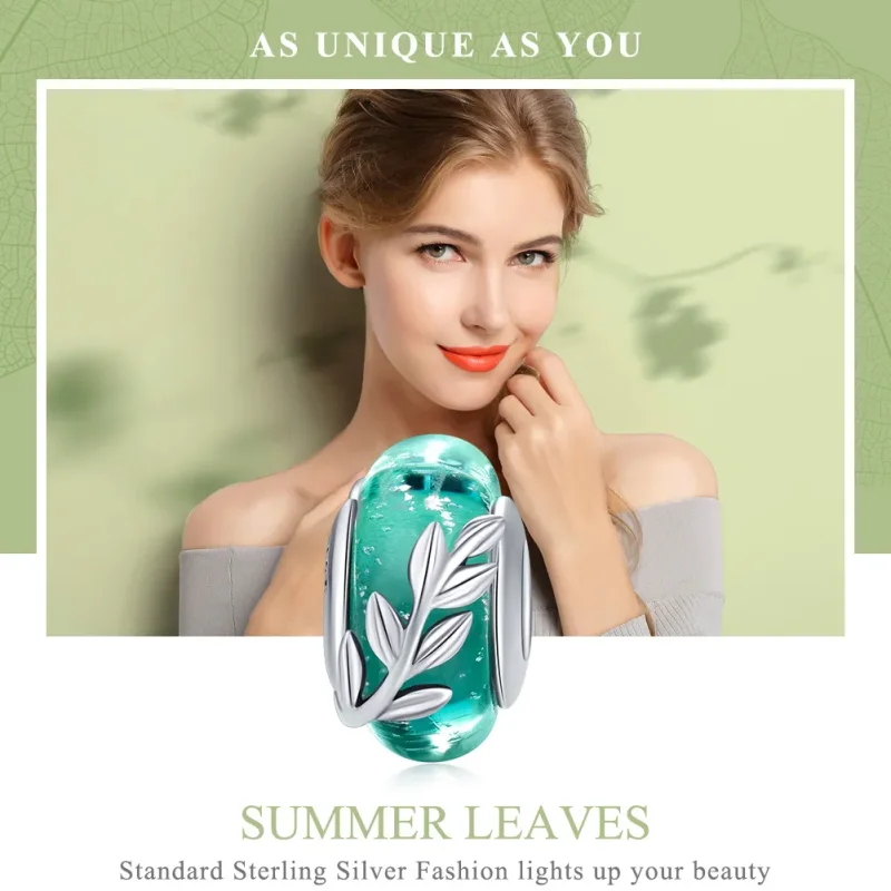 (imagine pentru) Pandora Style Charm din Argint cu Ramuri de Vară - SCC863 - Vizualizare 6