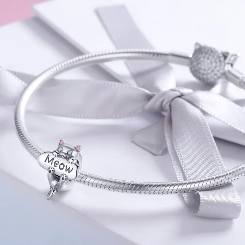 (imagine pentru) Pandora Style Pisică Neastâmpărată de Argint Charm pentru Sticluță de Parfum - S - Vizualizare 3