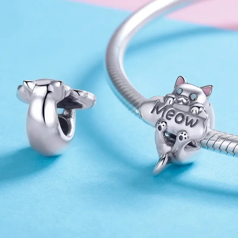 (imagine pentru) Pandora Style Pisică Neastâmpărată de Argint Charm pentru Sticluță de Parfum - S - Vizualizare 4