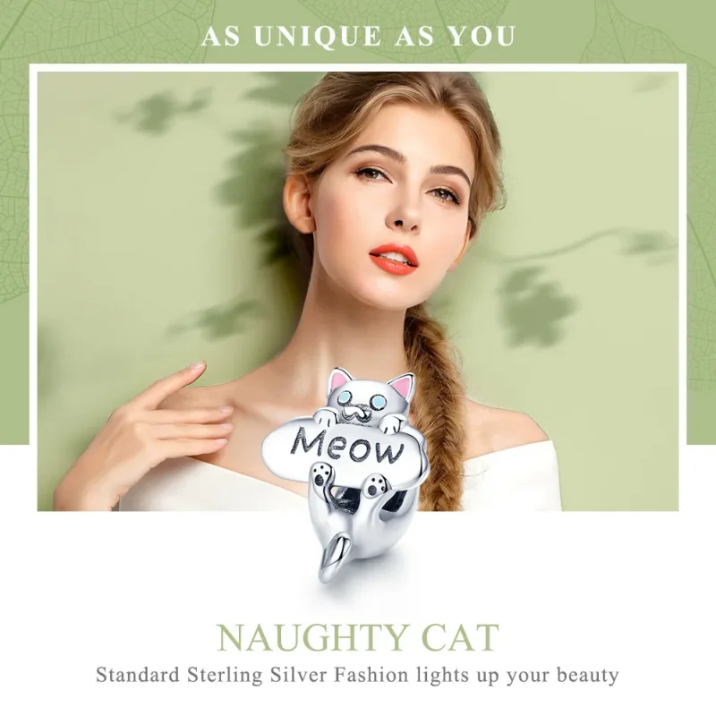 (imagine pentru) Pandora Style Pisică Neastâmpărată de Argint Charm pentru Sticluță de Parfum - S - Vizualizare 6