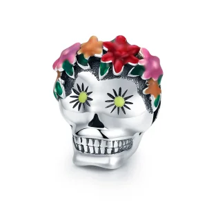 (imagine pentru) Pandora Style Charm de Argint cu Craniu de Zahar - SCC888