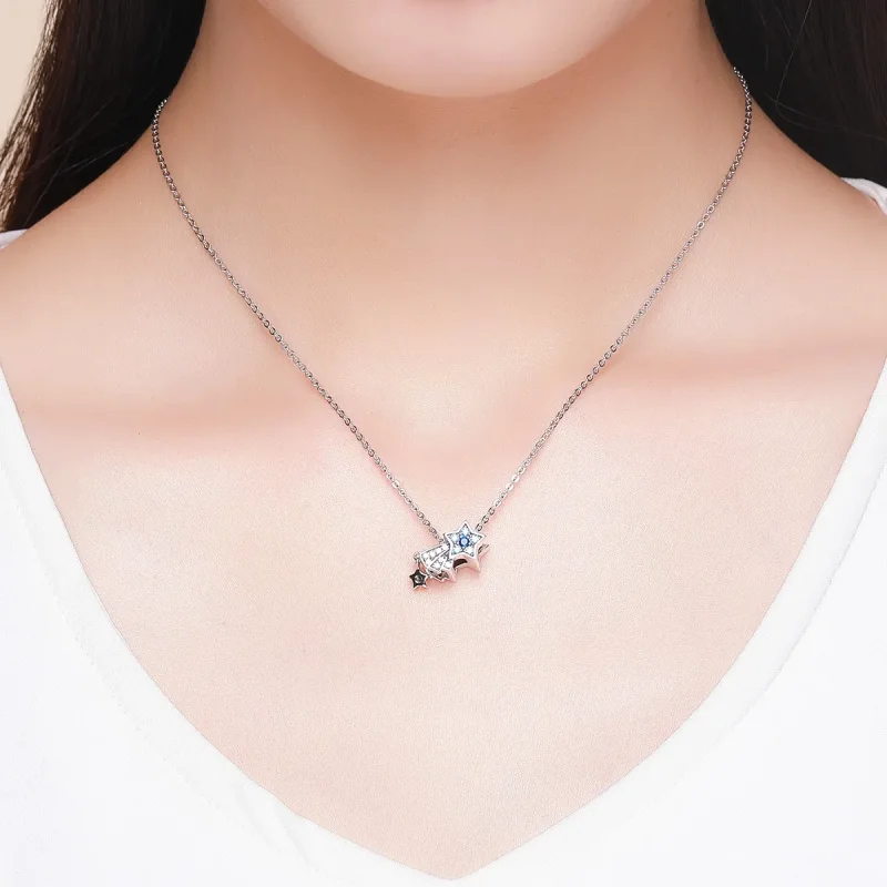 (imagine pentru) Pandora Style Charm cu Stele din Argint și Safir - SCC912 - Vizualizare 5
