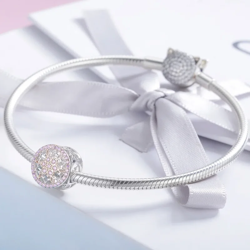 (imagine pentru) Pandora Style Two Tone Mugur de înflorit Charm - SCC923 - Vizualizare 3