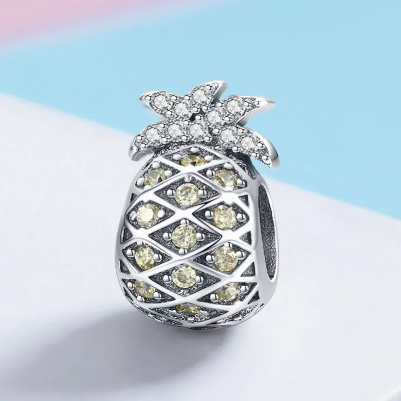 (imagine pentru) Pandora Style Charm de Vară cu Ananas din Argint - SCC936 - Vizualizare 2