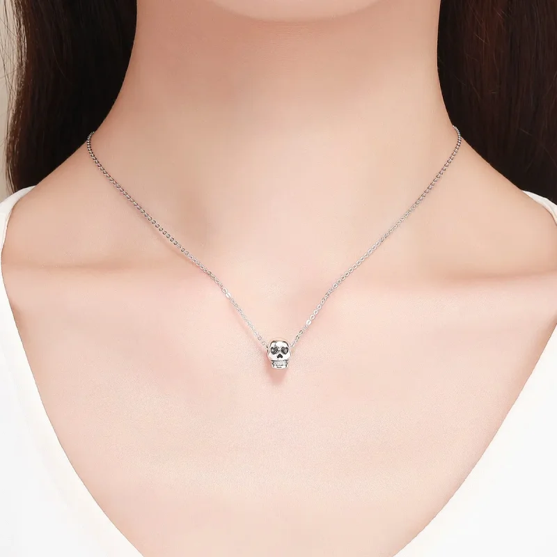 (imagine pentru) Pandora Style Charm cu Craniu Alb Argintiu - SCC965 - Vizualizare 5