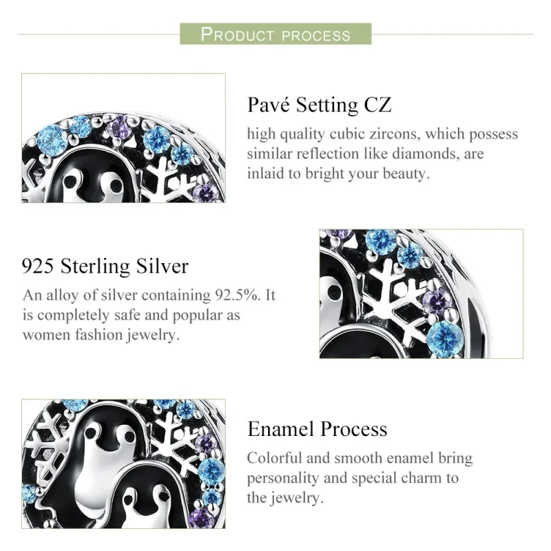 (imagine pentru) Pandora Style Charm cu casă de pinguin din argint - SCC992 - Vizualizare 7