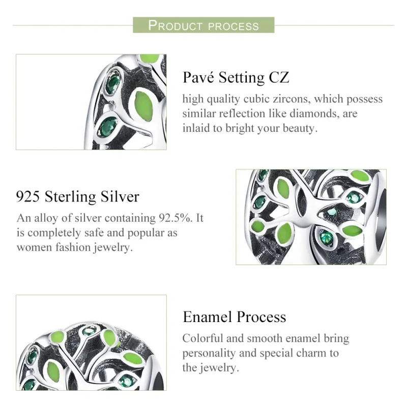 (imagine pentru) Pandora Style Charm de Argint Arborele Vieții - SCC994 - Vizualizare 7
