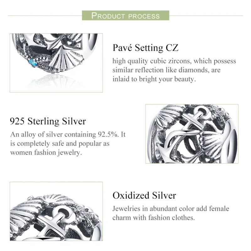 (imagine pentru) Pandora Style Charm de Argint Plaja - SCC995 - Vizualizare 7