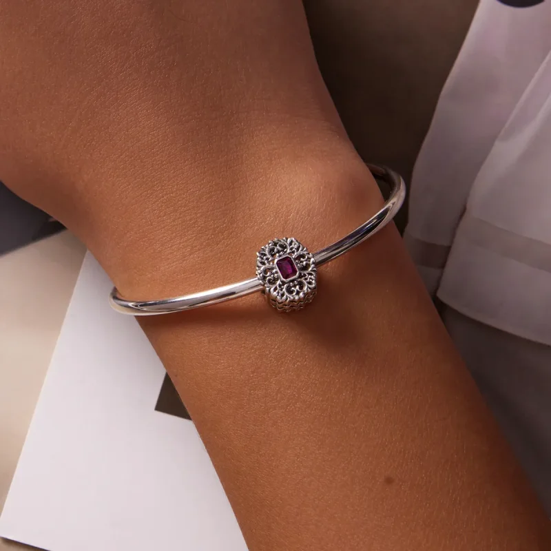 (imagine pentru) Stil Pandora Retro cu model - Breloc din zirconiu - SCC2152 - Vizualizare 5