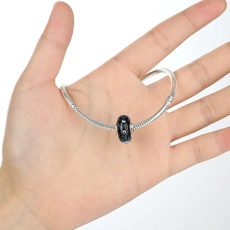 (imagine pentru) Stilul Pandora la miezul nopții cu un farmec de sticlă Murano filetat - SCZ028 - Vizualizare 5