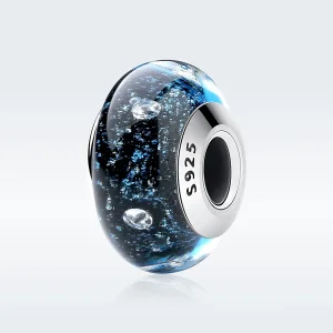 (imagine pentru) Stilul Pandora la miezul nopții cu un farmec de sticlă Murano filetat - SCZ028