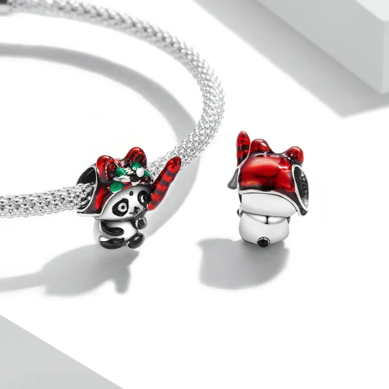 (imagine pentru) Stilul Pandora Panda cu șarmă cu pălărie de tigru - SCC2105 - Vizualizare 4