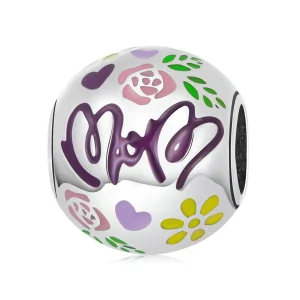 (imagine pentru) Stilul Pandora pentru Ziua Mamei - Breloc Colorat Doodles - BSC595