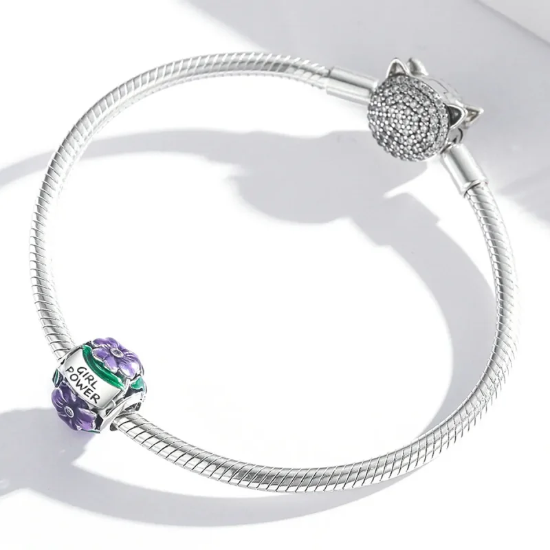 (imagine pentru) Stilul Pandora Putere Feminină - Breloc Violet - SCC2140 - Vizualizare 3
