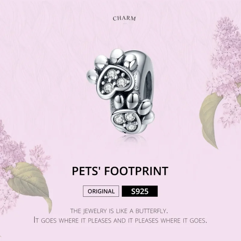 (imagine pentru) Talisman de tip distanțier Tip Pandora cu Minunat Paw Paw din argint - SCC1312 - Vizualizare 2