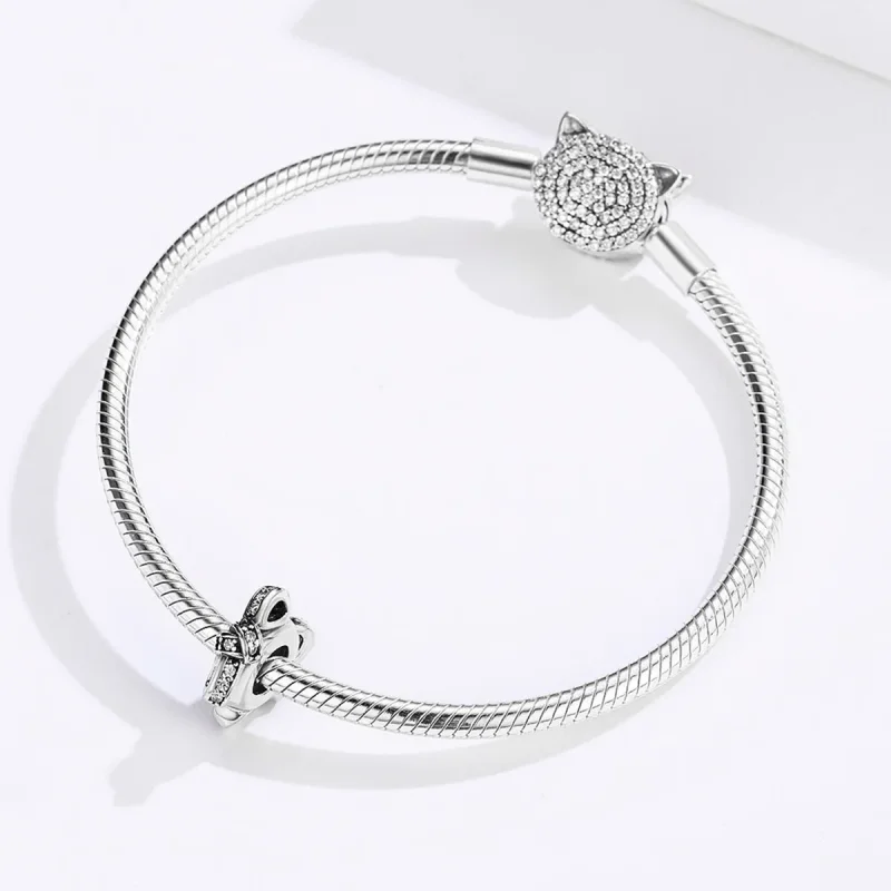 (imagine pentru) Talisman de tip distanțier Tip Pandora cu Nod din argint - SCC1234 - Vizualizare 3