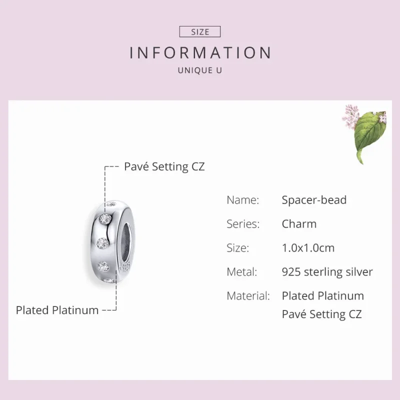(imagine pentru) Talisman de tip distanțier Tip Pandora cu Strălucitoare din argint - SCC1171 - Vizualizare 3