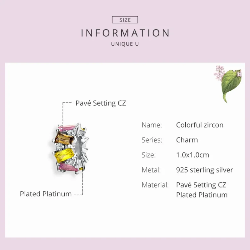 (imagine pentru) Talisman de tip distanțier Tip Pandora cu Zirconiu colorat din argint - SCC1182 - Vizualizare 3