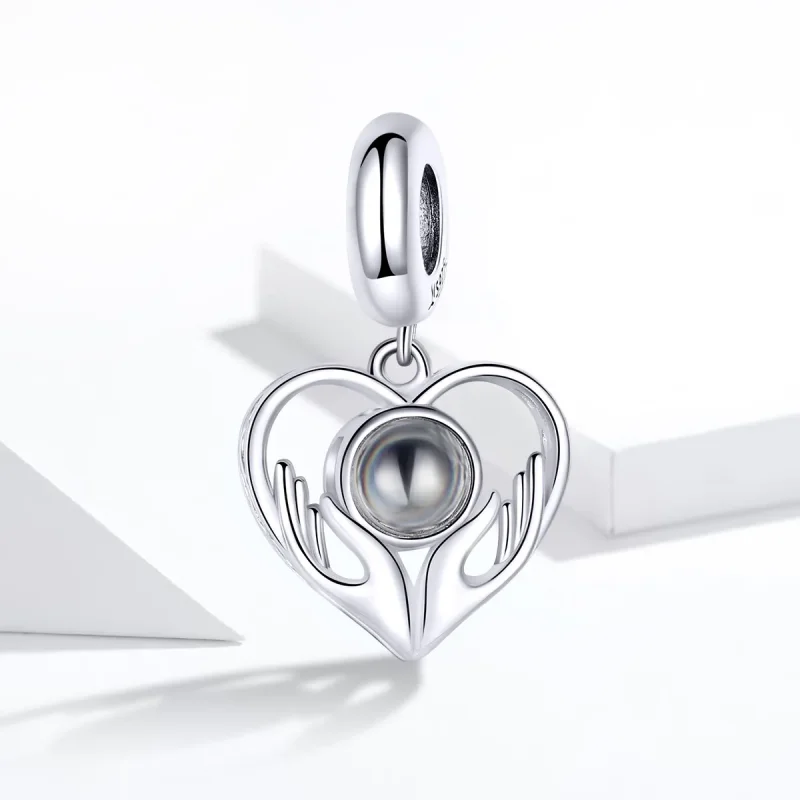 (imagine pentru) Talisman pandantiv Tip Pandora cu 100 de limbi te iubesc din argint - SCC1307 - Vizualizare 4