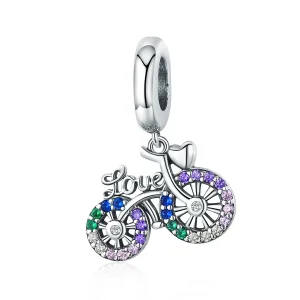 (imagine pentru) Talisman pandantiv Tip Pandora cu Bicicleta din argint - SCC1082