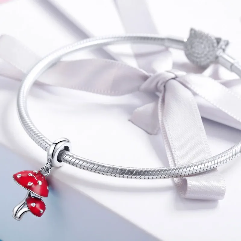 (imagine pentru) Talisman pandantiv Tip Pandora cu Ciupercă din argint - SCC1060 - Vizualizare 3