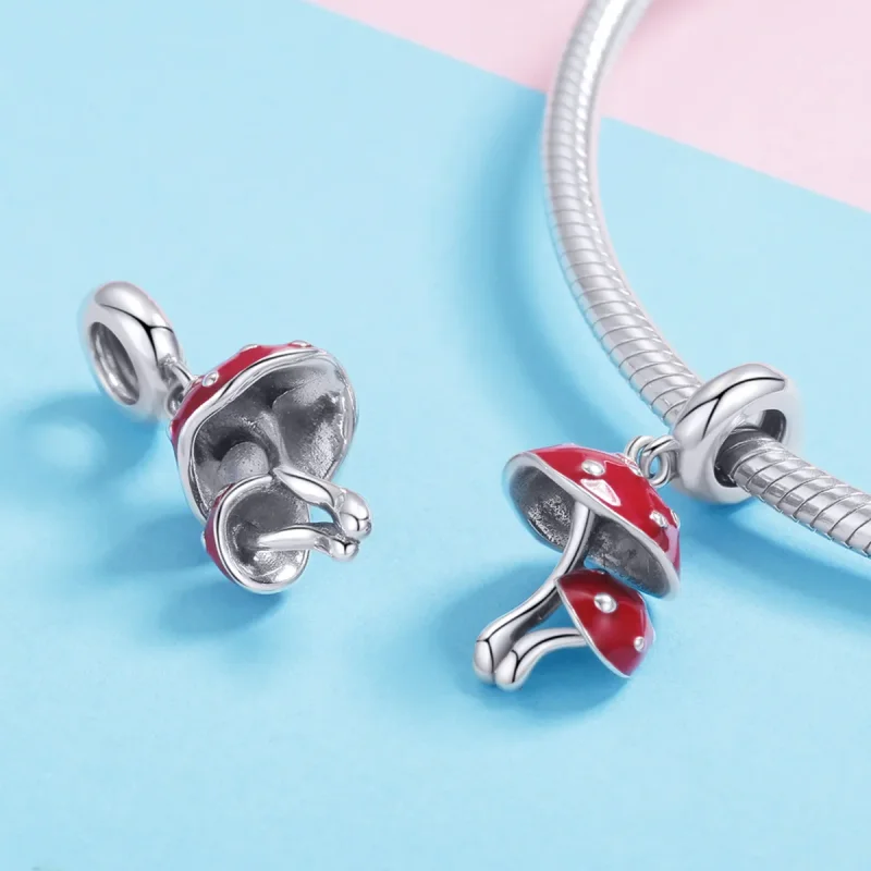 (imagine pentru) Talisman pandantiv Tip Pandora cu Ciupercă din argint - SCC1060 - Vizualizare 4