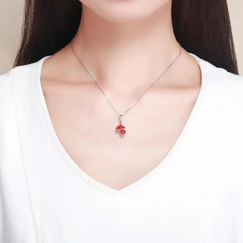 (imagine pentru) Talisman pandantiv Tip Pandora cu Ciupercă din argint - SCC1060 - Vizualizare 5