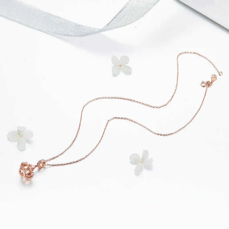 (imagine pentru) Talisman pandantiv Tip Pandora cu Coroana Regală din aur rose - SCC1121 - Vizualizare 7