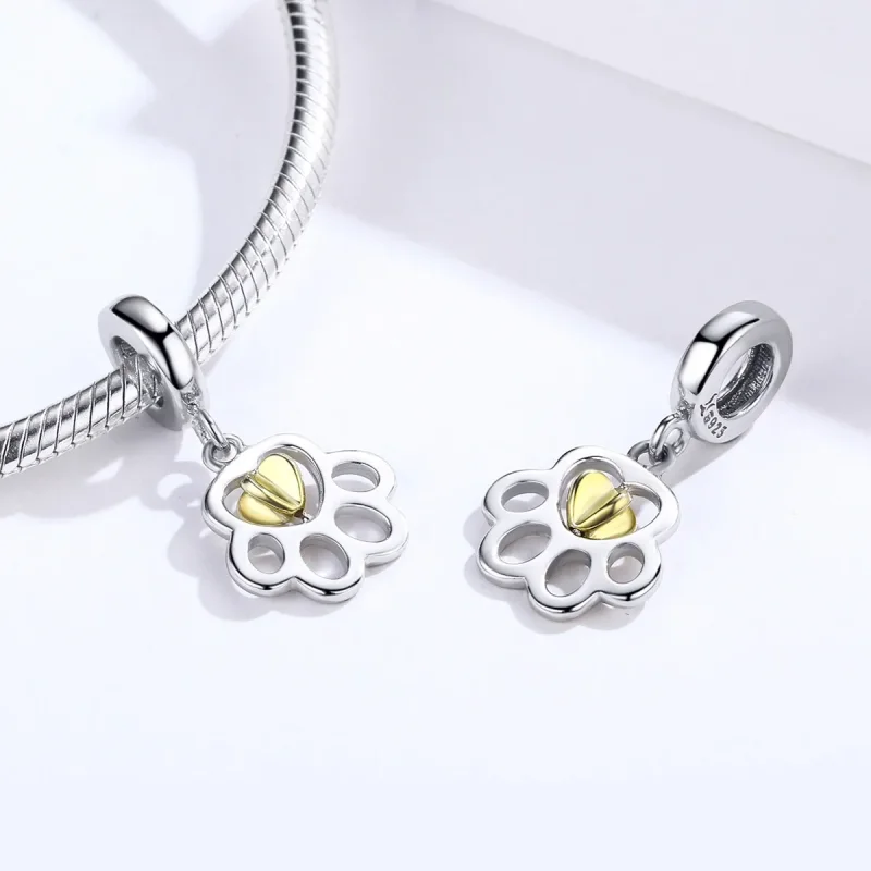 (imagine pentru) Talisman pandantiv Tip Pandora cu Cure Pet în două nuanțe - SCC1251 - Vizualizare 4