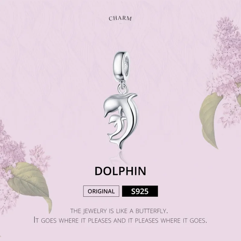 (imagine pentru) Talisman pandantiv Tip Pandora cu Delfin din argint - SCC1206 - Vizualizare 2