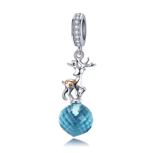 (imagine pentru) Talisman pandantiv Tip Pandora cu Elan din argint - SCC1010