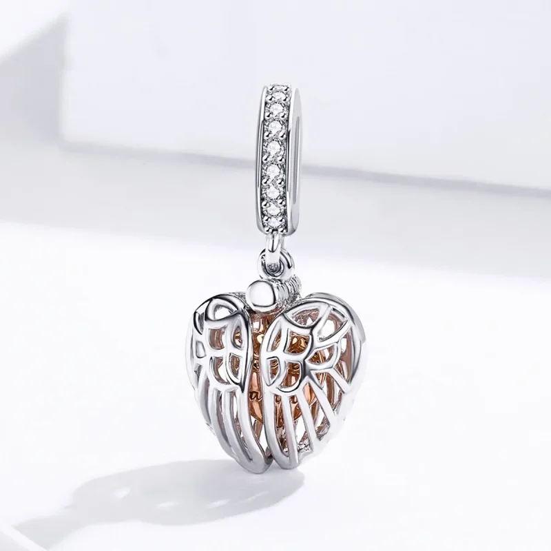 (imagine pentru) Talisman pandantiv Tip Pandora cu Forever & Familie în două nuanțe - SCC1299 - Vizualizare 3