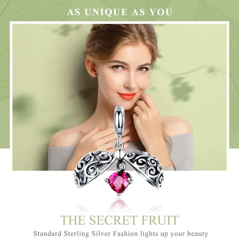 (imagine pentru) Talisman pandantiv Tip Pandora cu Fruct secret din argint - SCC1114 - Vizualizare 2