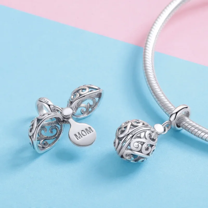 (imagine pentru) Talisman pandantiv Tip Pandora cu Gartitude Pentru mama din argint - SCC1008 - Vizualizare 4