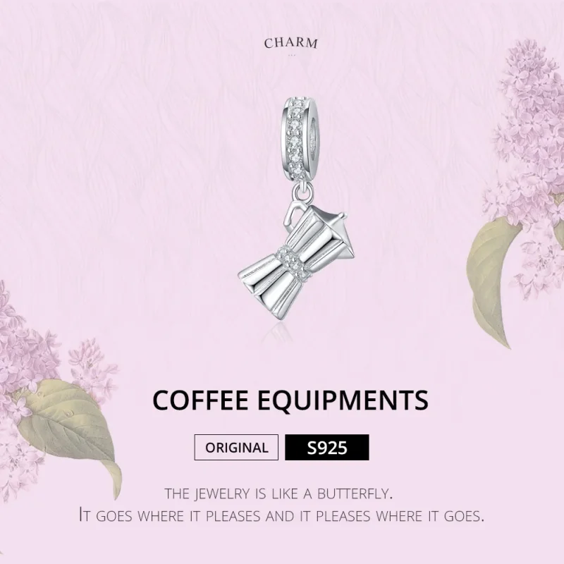 (imagine pentru) Talisman pandantiv Tip Pandora cu Ibric de cafea din argint - SCC1287 - Vizualizare 2