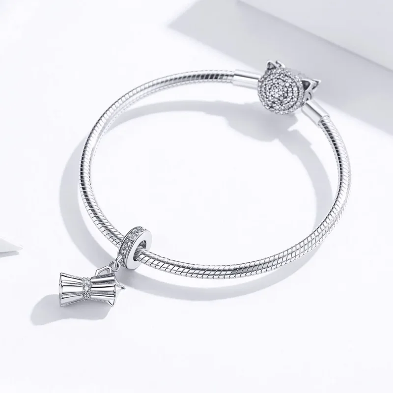 (imagine pentru) Talisman pandantiv Tip Pandora cu Ibric de cafea din argint - SCC1287 - Vizualizare 3