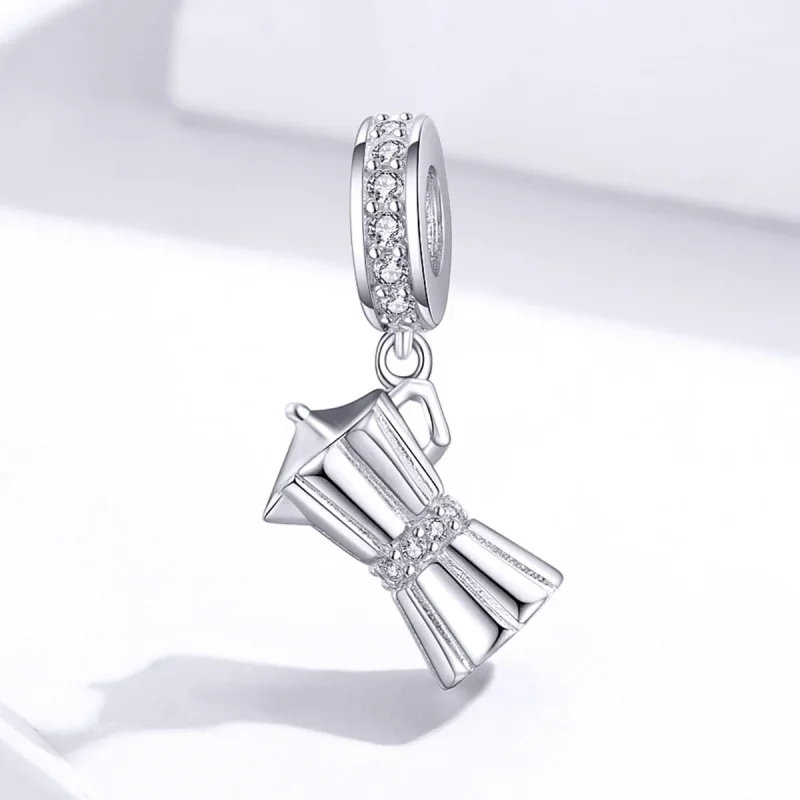 (imagine pentru) Talisman pandantiv Tip Pandora cu Ibric de cafea din argint - SCC1287 - Vizualizare 4