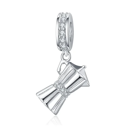 (imagine pentru) Talisman pandantiv Tip Pandora cu Ibric de cafea din argint - SCC1287