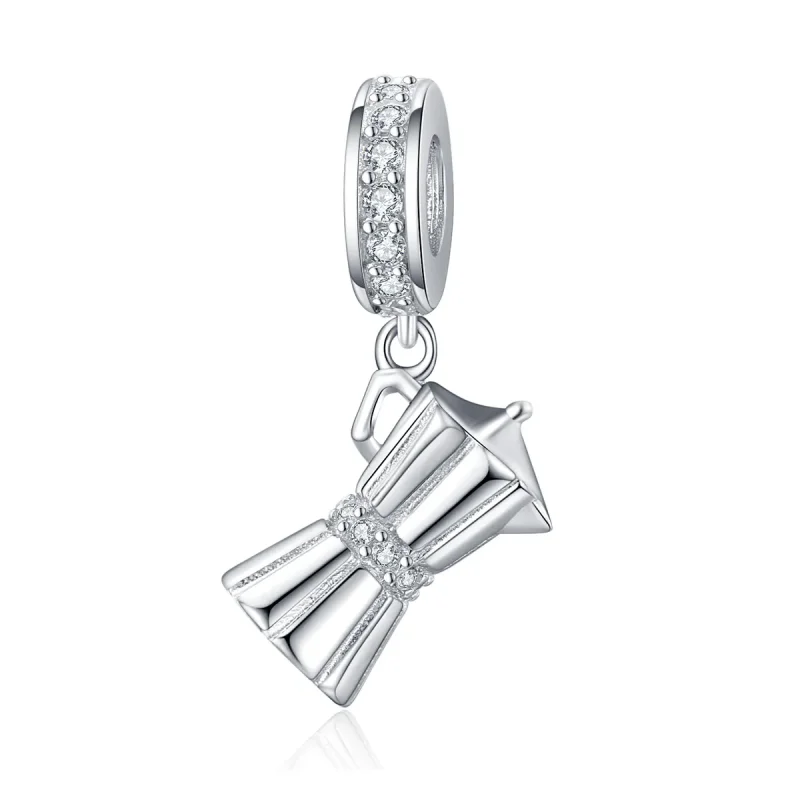 (imagine pentru) Talisman pandantiv Tip Pandora cu Ibric de cafea din argint - SCC1287