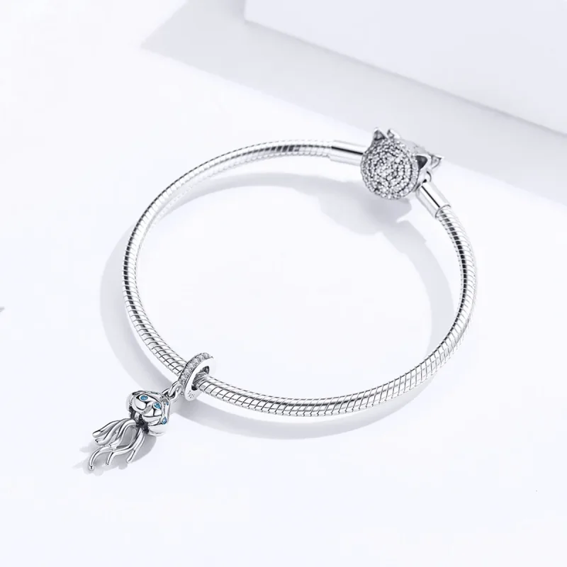 (imagine pentru) Talisman pandantiv Tip Pandora cu Meduze din argint - SCC1297 - Vizualizare 3
