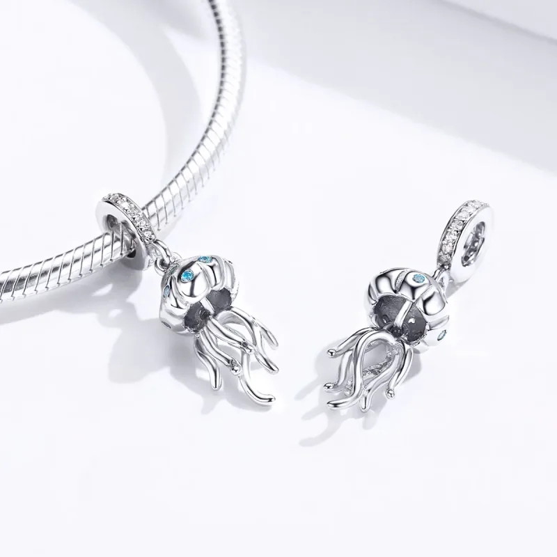 (imagine pentru) Talisman pandantiv Tip Pandora cu Meduze din argint - SCC1297 - Vizualizare 4