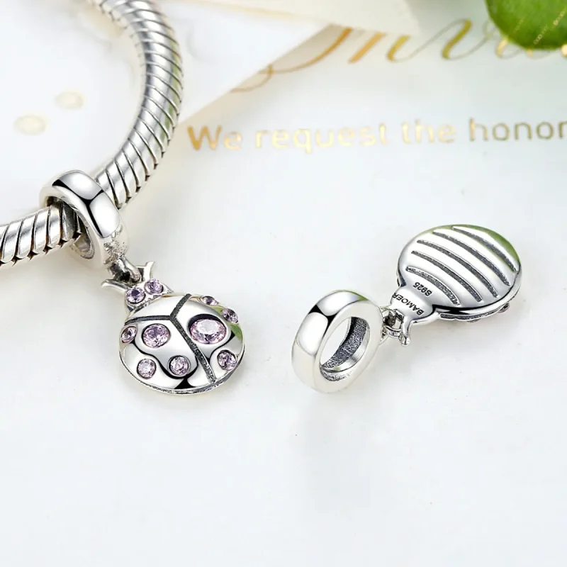 (imagine pentru) Talisman pandantiv Tip Pandora cu Micul gândac din argint - SCC023 - Vizualizare 5