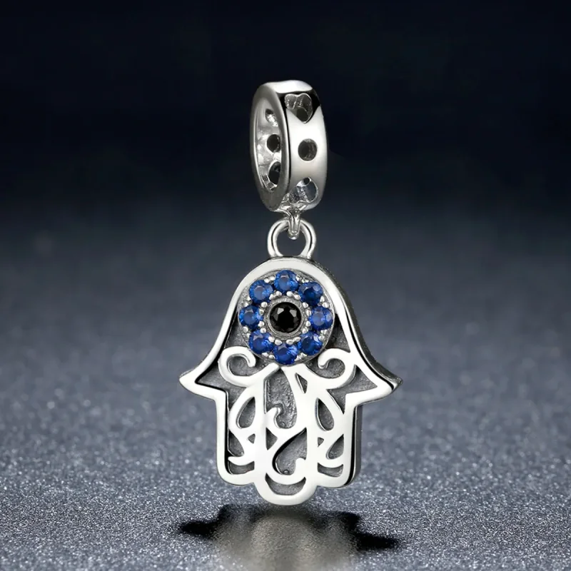 (imagine pentru) Talisman pandantiv Tip Pandora cu Mâna Hamsa din argint - SCC085 - Vizualizare 5