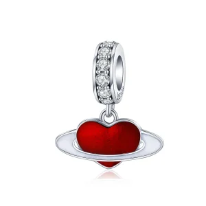 (imagine pentru) Talisman pandantiv Tip Pandora cu Planeta iubirii din argint - SCC1165