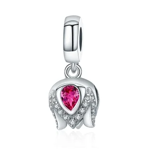 (imagine pentru) Talisman pandantiv Tip Pandora cu Povestea lalelei din argint - SCC1027