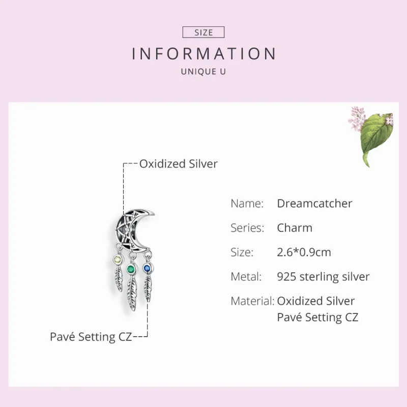 (imagine pentru) Talisman pandantiv Tip Pandora cu Prinzător de vise din argint - SCC1232 - Vizualizare 3
