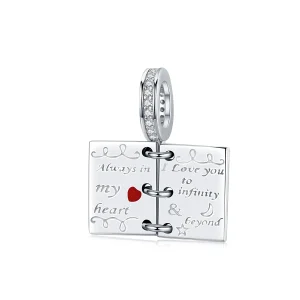 (imagine pentru) Talisman pandantiv Tip Pandora cu Scrisoare de dragoste din argint - SCC1262