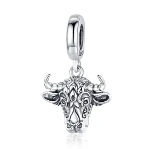 (imagine pentru) Talisman pandantiv Tip Pandora cu Tauren din argint - SCC1316