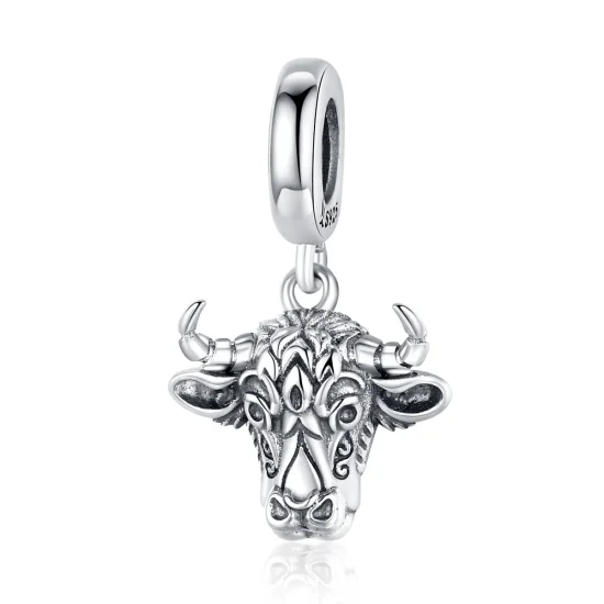 (imagine pentru) Talisman pandantiv Tip Pandora cu Tauren din argint - SCC1316